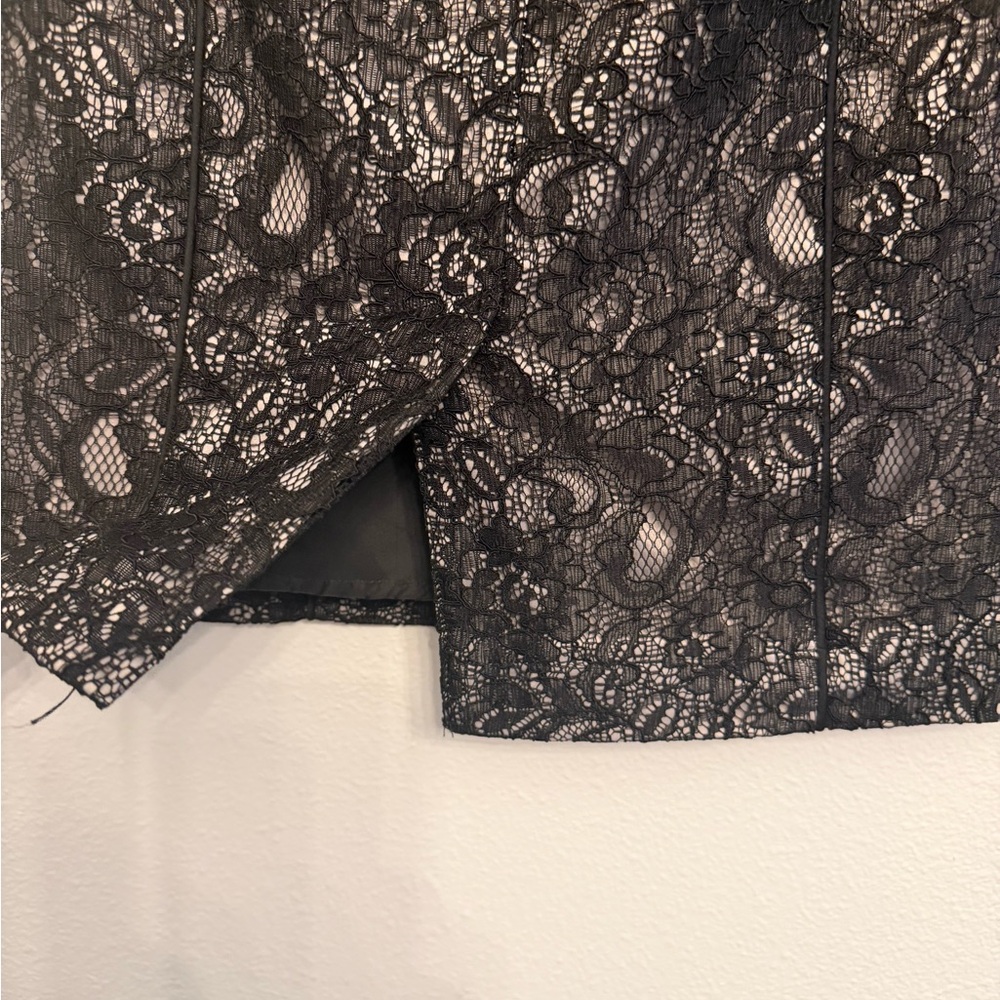 TWO H&M Black and Gray Lace Pencil Skirt - Picture 5 of 14